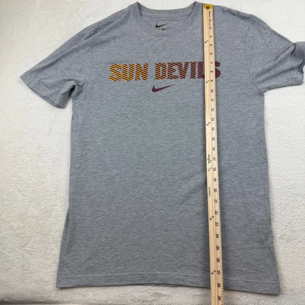 Nike Arizona State Sun Devils ASU‎ Mens Gray Graphic T-Shirt Regular Fit Medium